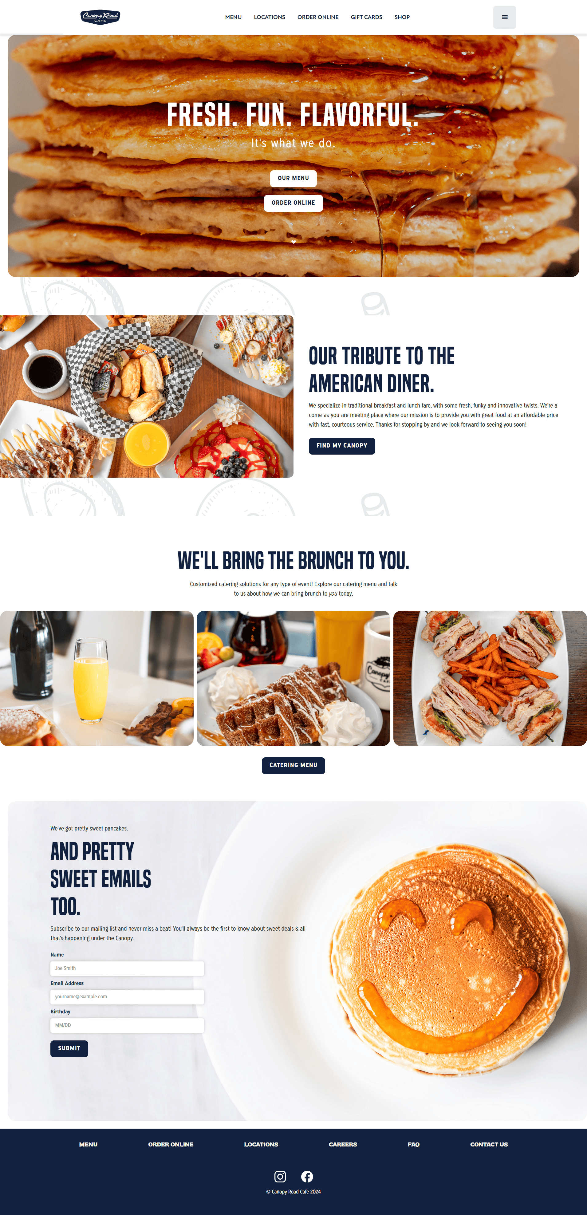 Canopy Road Café - Website Design