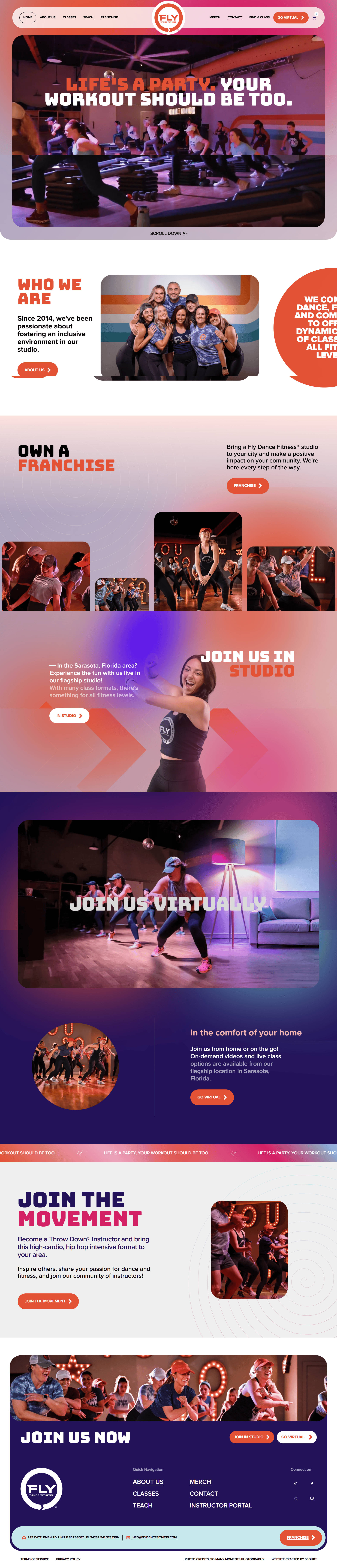 Fly Dance Fitness - Website Design