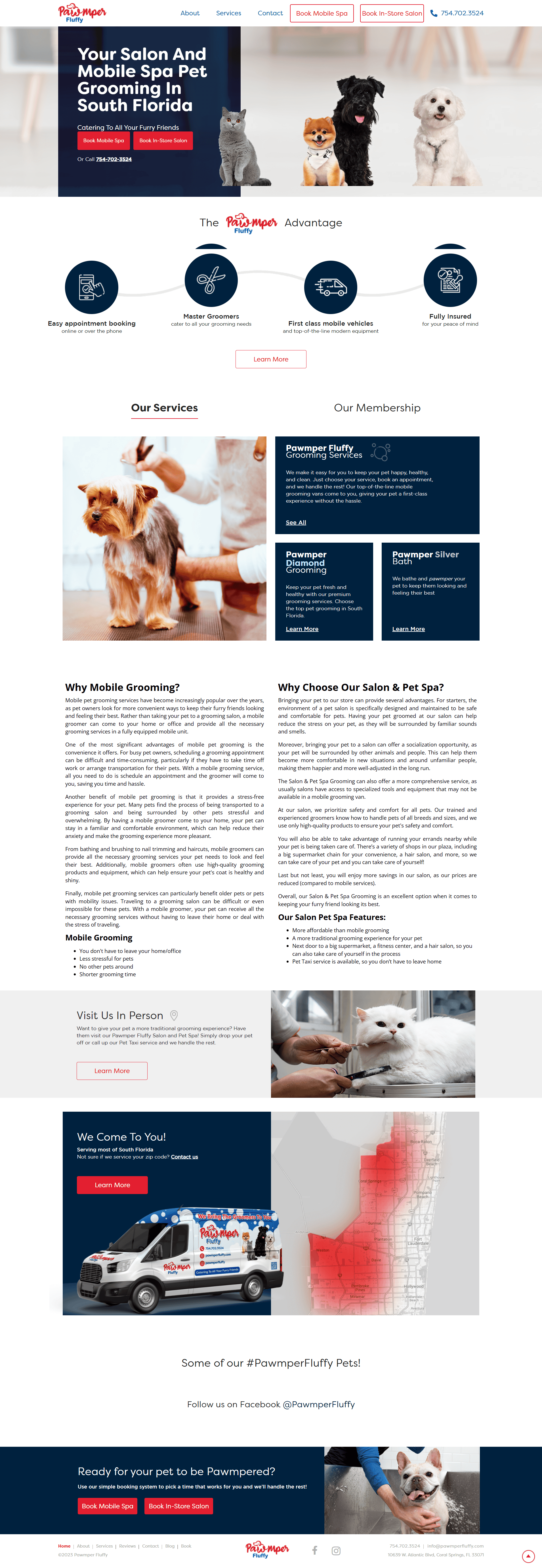 Pawmper Fluffy - Website Design